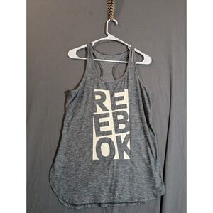 Reebok Mens Gray Tank Top Heathered Athletic Workout Gym S CH